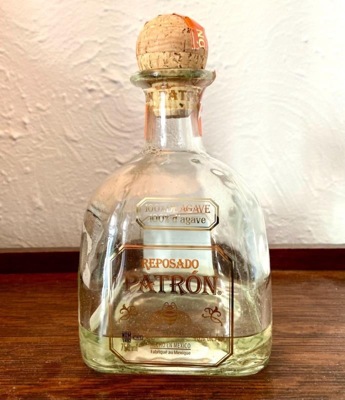 Patron Reposado Tequila, 750 ml Gift Pack with 2 Rocks Glasses
