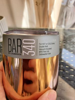 Bar 340 by Cambridge 12-Ounce Copper Stemless Wine Tumbler with