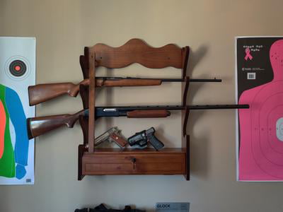 American Furniture Classics 4 Gun Wall Rack Walmart Com Walmart Com It is made from all wood but has places to store multiple larger guns. american furniture classics 4 gun wall rack