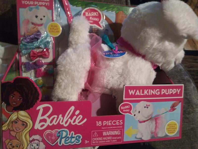 barbie pets walking puppy