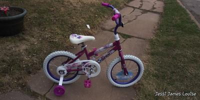 Huffy 16/" Sea Star Girl/'s Bike Metallic Plum Purple,Junior-Size Pedals 4-6 Year