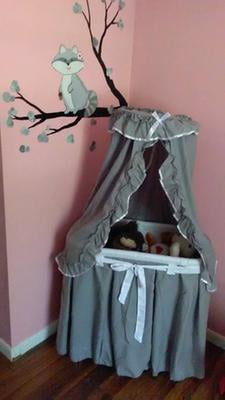 badger basket majesty baby bassinet with canopy