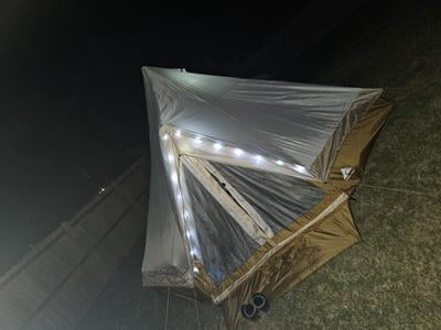 Tente Cloche Ozark Trail 8 Personnes - Dimensions 15x15 Pieds Avec Guirlandes Lumineuses, 22,57 Lbs