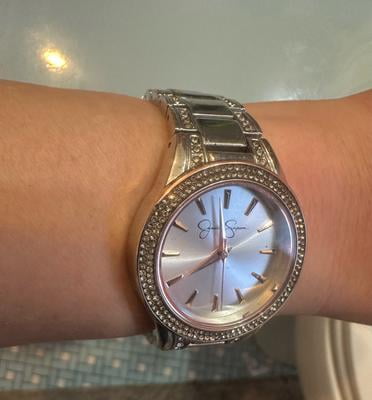 Jessica Simpson Ladies 35mm Rose Gold Tone Crystal Encrusted  display picture 2