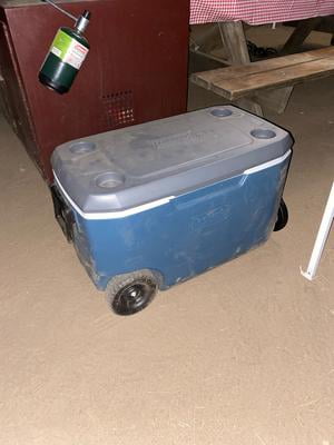 Coleman 62-Quart Xtreme 5-Day Hard Cooler with Wheels, Blue 