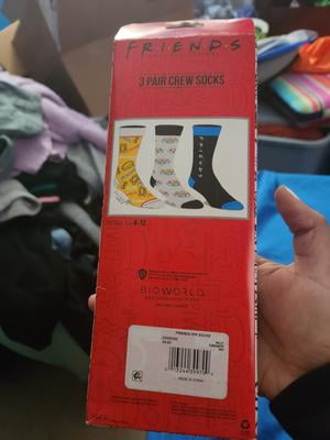 Chaussettes Homme Friends - 6 Paires - Modèle Central Perk - Pointure 8-12 EU (42-46)