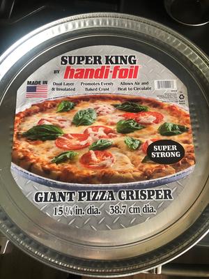 Handi-Foil Super King Crisp Bake 16 Aluminum Round Giant Pizza Pan, 1  Count 
