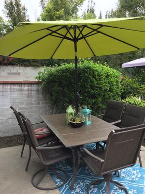 Trademark Innovations 10 Tilt Crank Market Patio Umbrella Blue Walmart Com Walmart Com