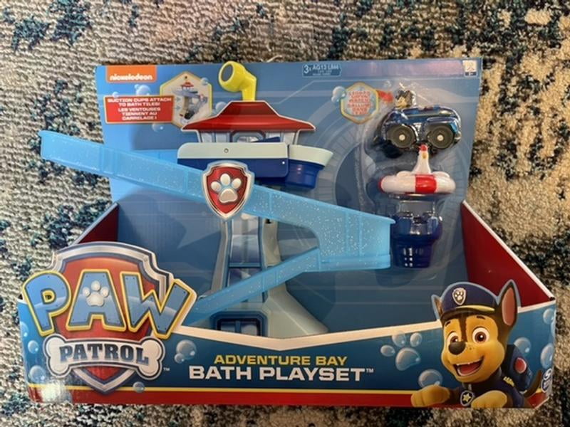 Paw Patrol La Pat' Patrouille - Playset Bain Adventure Bay Avec Véhicule Chase Lumineux