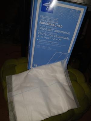 Medline Sterile Abdominal Pads, 18 Count, 8in x 10, Extra
