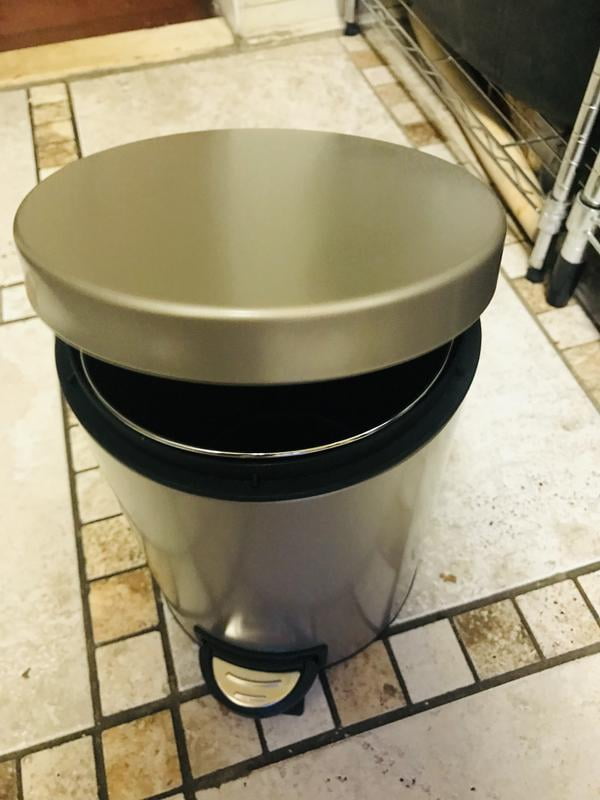 Better Homes & Gardens Matte Black 1.3 Gallon Metal Bathroom Waste