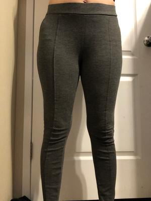 time and tru women's skinny zip back ponte pant