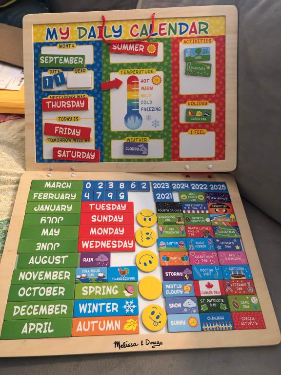 melissa and doug calendar walmart