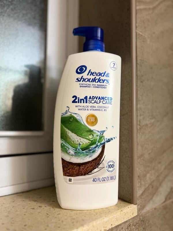 Head & Shoulders 2-in-1 Advanced Scalp Care, Aloe and Coconut Water, 40 Fl  Oz - Walmart.com