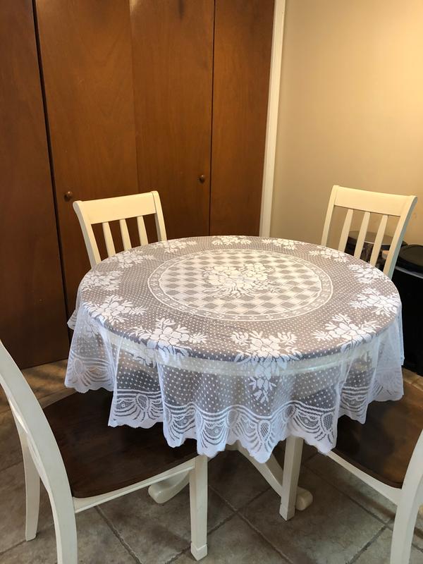OREZI Cute Llama and Rose Round Table Cloths for Home Kitchen Restaurant Dining Tables,Waterproof Stain and Wrinkle Resistant Tablecloth,Embroidered Edges
