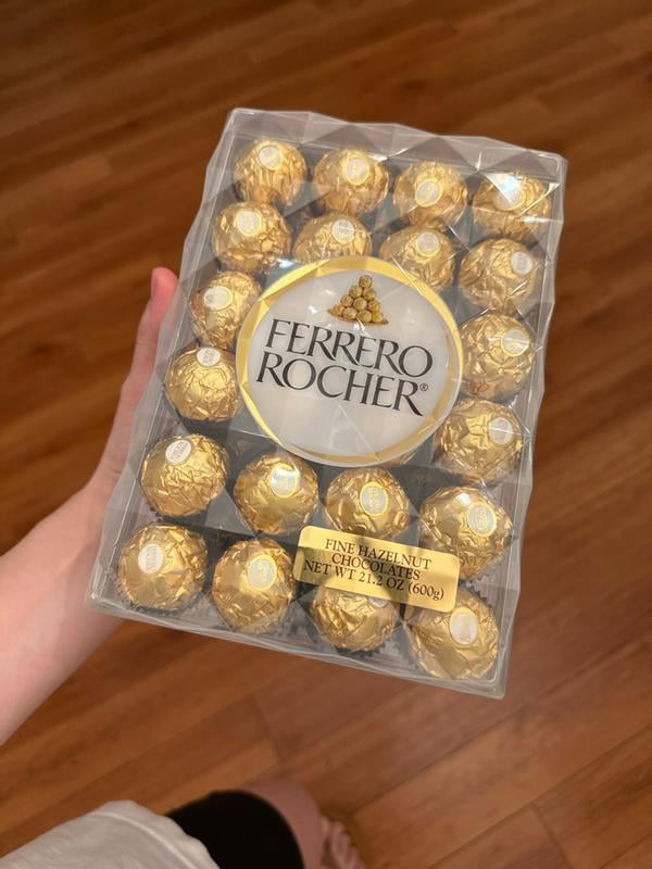 Ferrero Rocher Hazelnut Chocolates Candy Pack, 48 Count Gift Box