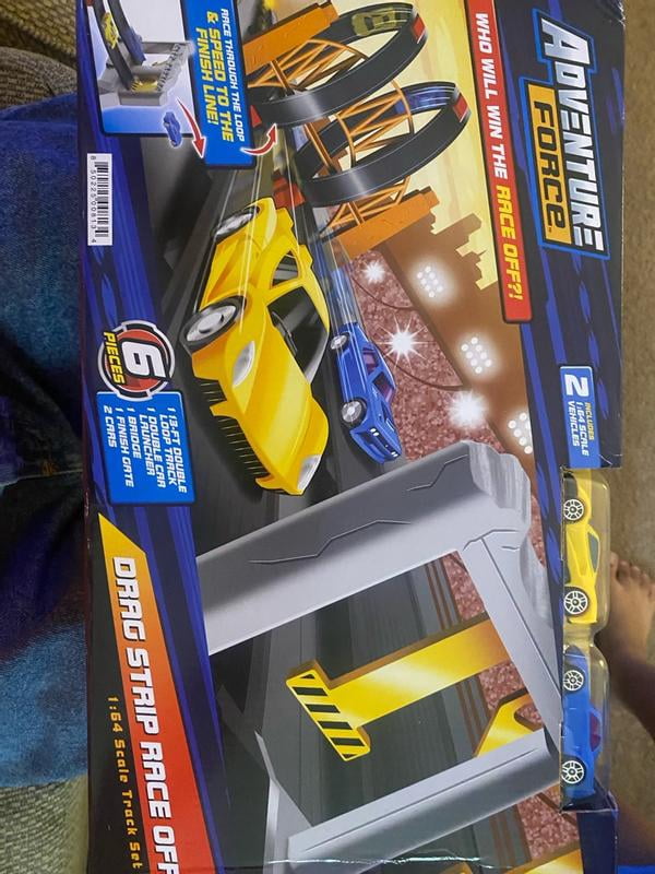 Adventure Force Drag Strip Race Off, Vehicle Playset for Kids, 13