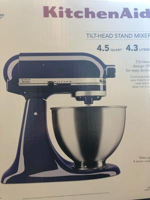 KitchenAid Deluxe 4.5 Quart Tilt-Head Stand Mixer, Cobalt Blue