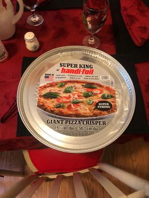 Handi-Foil 12 Aluminum Foil Pizza Pan - Disposable Waffle Bottom Baki –