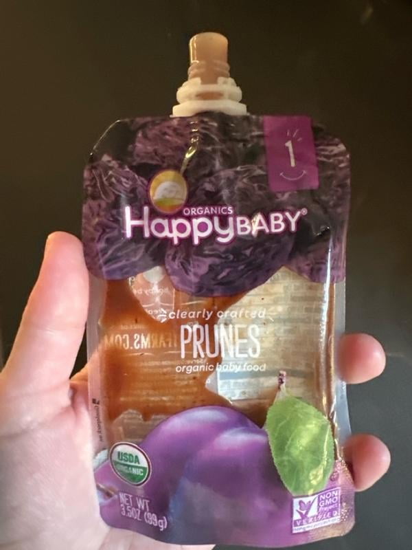 Happy Baby Stage Organic Prunes Puree Baby Food, Pouch