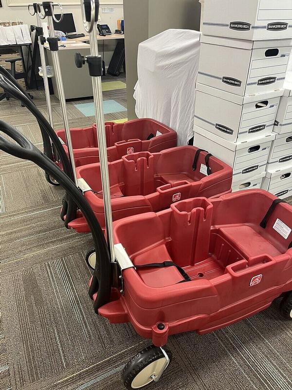 Step2 Neighborhood Wagon Blue Plastic Toddler and Kid Wagon with