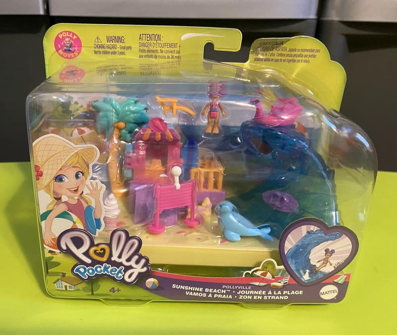 Polly Pocket Pollyville – Coffret Journée à La Plage – Mini-poupée, Phoque Et Accessoires – Jouet Pour Enfants Dès 4 Ans