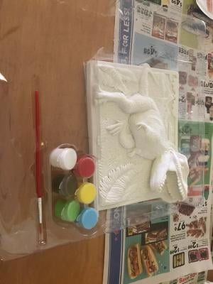 Made By Me! Paint Your Own 3D Dino Stone, 9 in. x 7 in. Wall Art