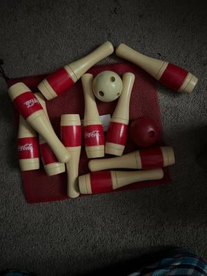 Hey! Play! Indoor/Outdoor Wooden Bowling Set Multicolored (M420001