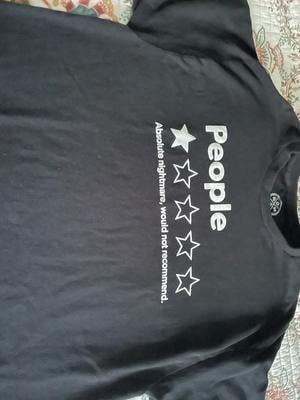 Humor Men's and Big Men's People Rating 1 Star Graphic Tee with
