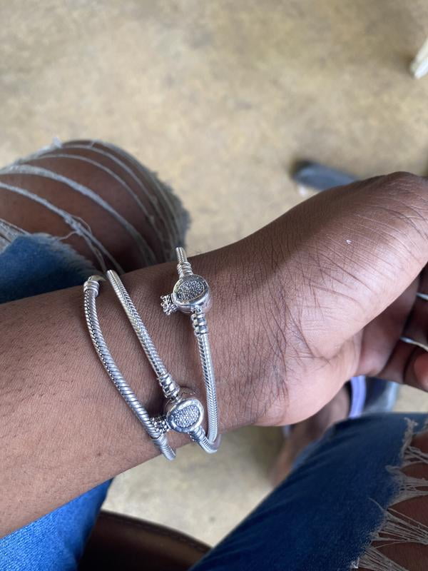 PANDORA Pandora Moments Crown O & Snake Chain Bracelet Size