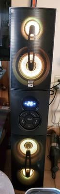 altec lansing power duo bluetooth tower speaker set