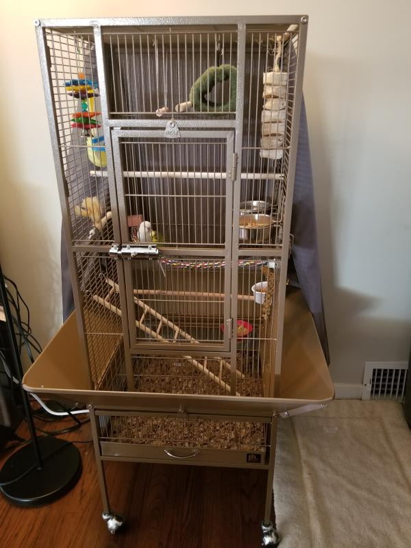 Prevue 3351W Park Plaza Bird Cage Pewter Walmart