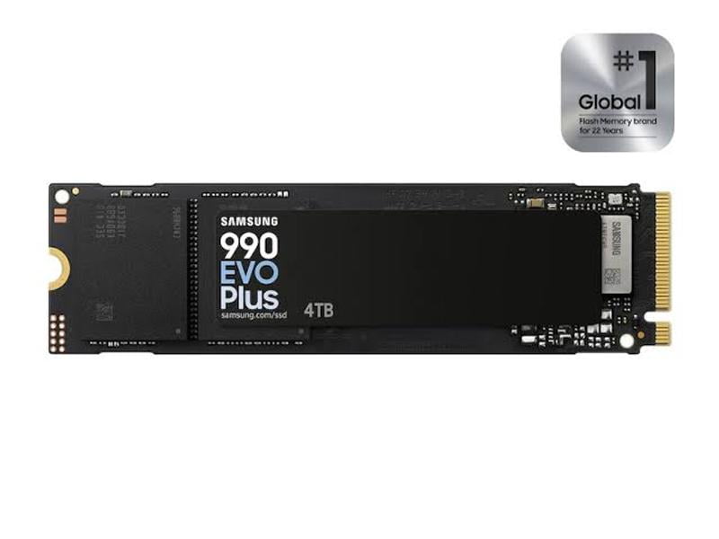 Samsung, SSD, 990 EVO PLUS 4TB, PCIe Gen 4x4 Speeds Up-to 7,250 MB