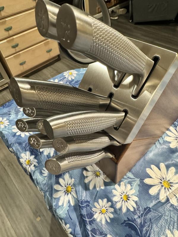 Henckels Diamond 13-Piece Self-Sharpening Acacia Block Set