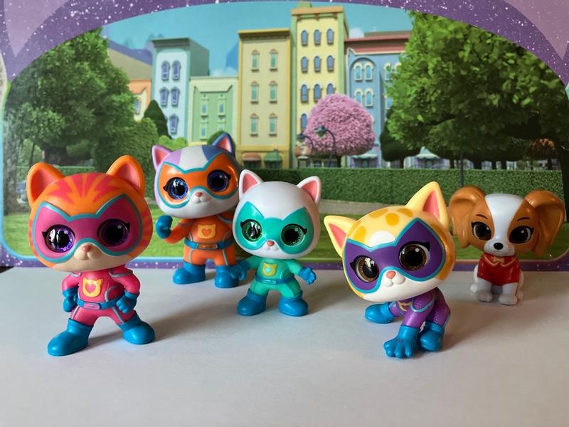 Disney Junior SuperKitties Hero Squad 5-Piece Figure Set, Kids Toys For ...