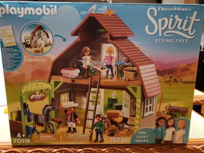 PLAYMOBIL Spirit Riding Free Barn with Lucky, Pru & Abigail
