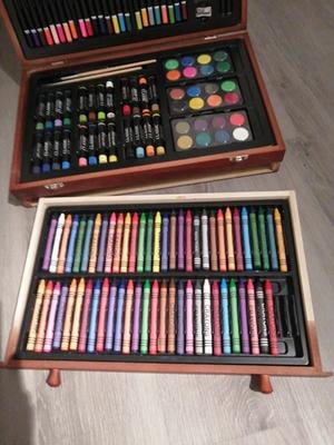 162-Piece Deluxe Mega Wood Box Art, Painting & Drawing Set — TCP
