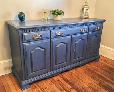 Charming Vintage Cabinet in Rustoleum Chalked Paint Soothing Blue - Girl in  the Garage®