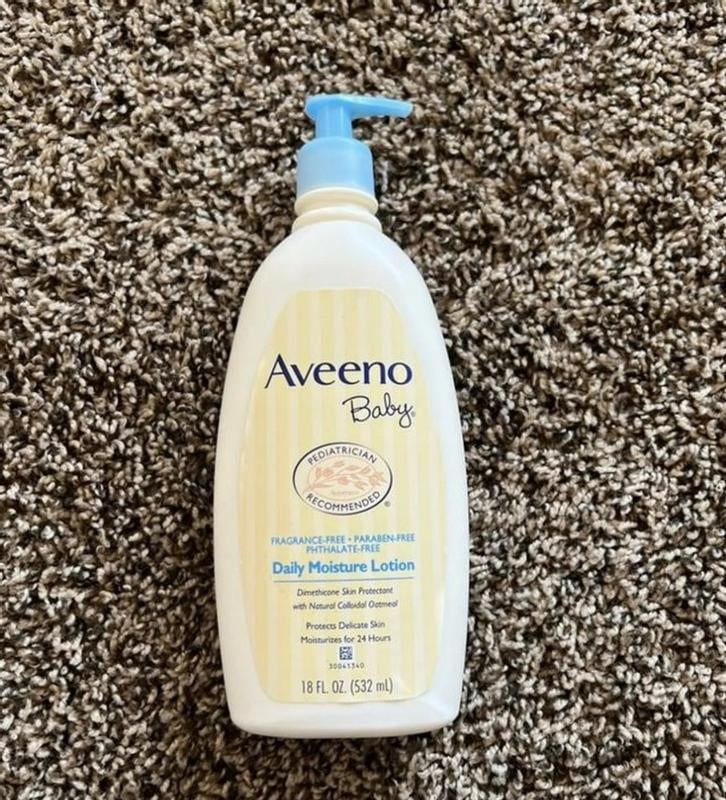 Aveeno Baby Daily Moisture Lotion 2本 Aveeno Baby Moisture Lotion with Oatmeal, Fragrance-Free, 18