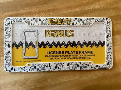 Peanuts Cartoon License Plate Frame (ABS) - Walmart.com