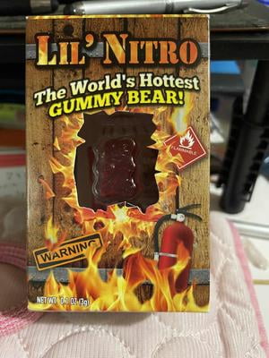 Flamethrower Candy Lil' Nitro Gummy Bear, Spicy Chili Extract, 9