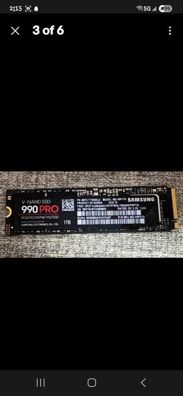 SAMSUNG 990 PRO SSD 1TB PCIe 4.0 M.2 2280 Internal Solid State