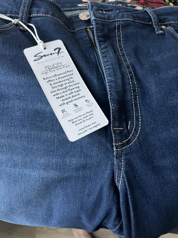 Jean Seven7 Skinny 77 – Couleur Seafoam (vert D'eau), Taille 77, NEUF Sans étiquette