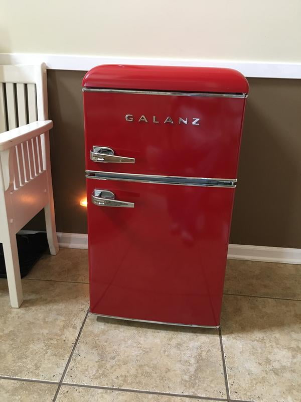 Galanz - Retro 12 Cu. Ft Top Freezer Refrigerator - Black - Super 70% Off