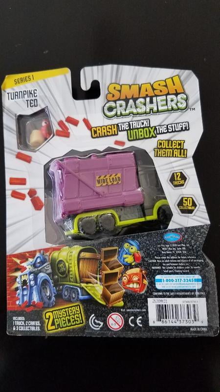 JUST PLAY SMASH CRASHERS SERIES 1 CRASH THE TRUCK UNBOX THE STUFF HIGHWAY  HENRY