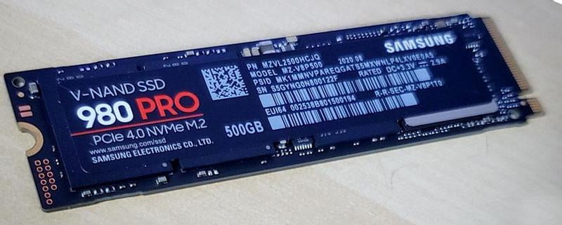 Samsung 980 Pro 500GB NVMe PCI-e Internal Solid State Drive