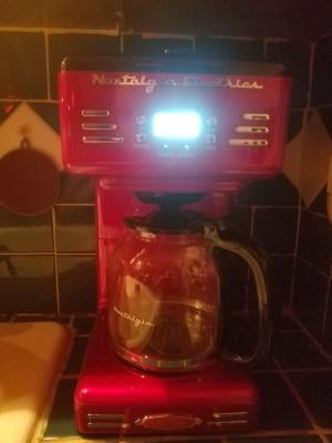 Nostalgia Retro 12-Cup Programmable Coffee Maker With LED Display,  Automatic Shut-Off & Keep Warm, Pause-And-Serve Function, Red & Retro  Countertop