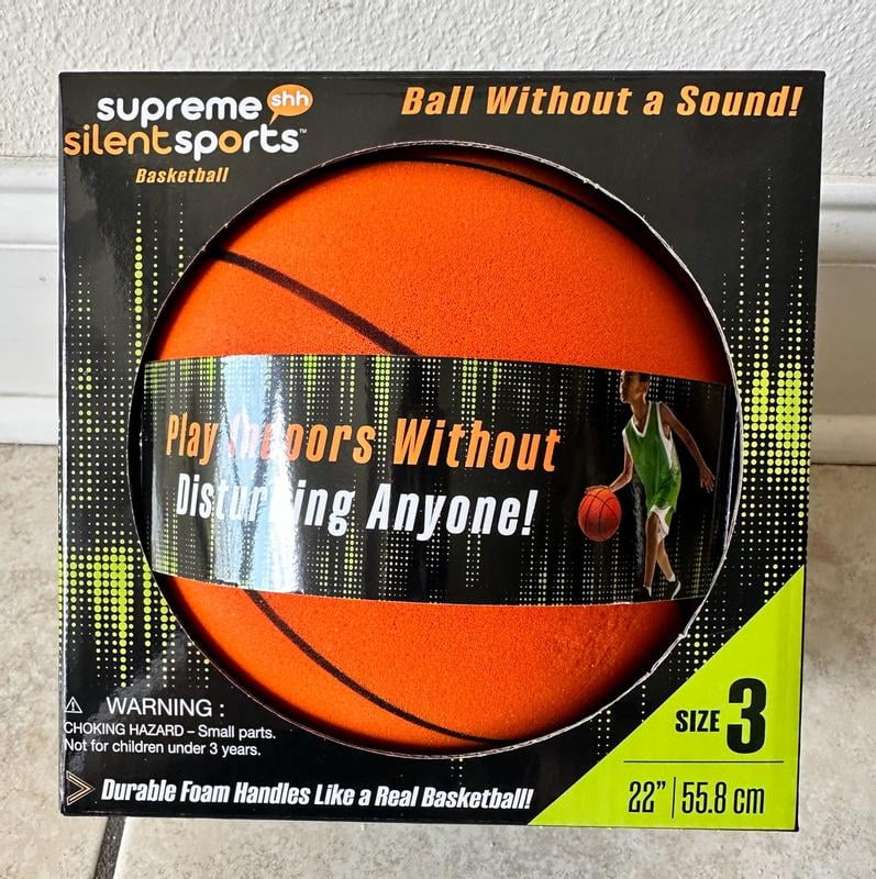 Supreme Silent Hoops Indoor Mini Basketball, Size 3, Premium Foam