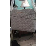 Michael Kors Jet Set Travel Medium Dome Crossbody Bag Pvc Logo Signature Vanilla