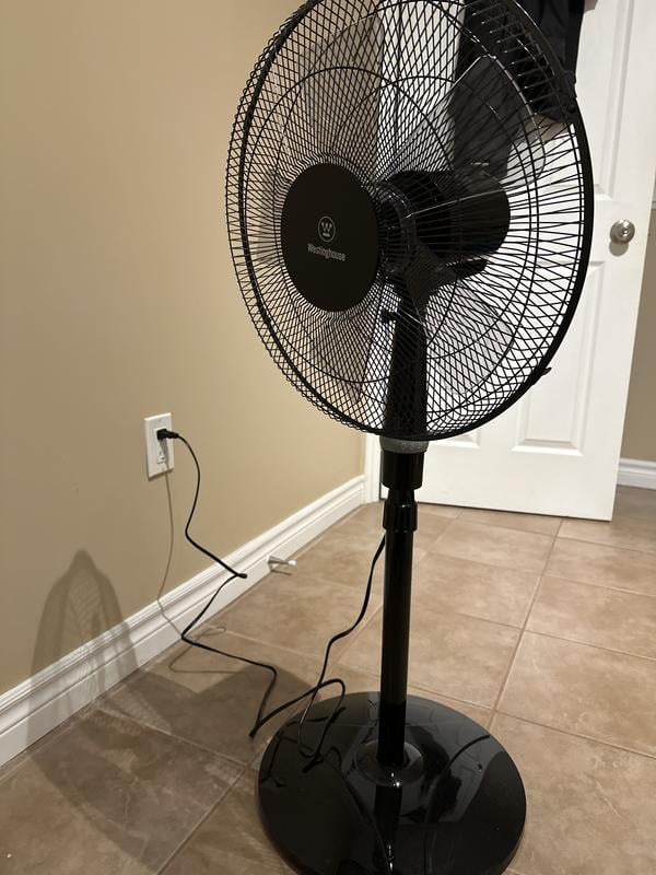 Westinghouse 16-inch Pedestal Fan, 5 Blade Design, 3 Speeds